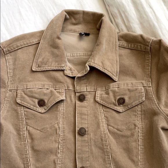 VINTAGE SYRUP CLOTHING 90’s Tan Corduroy jean jacket with bell sleeves - Picture 4 of 8